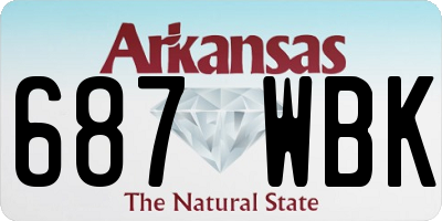 AR license plate 687WBK
