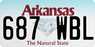 AR license plate 687WBL