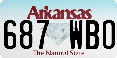 AR license plate 687WBO