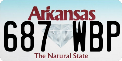 AR license plate 687WBP