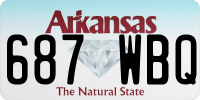 AR license plate 687WBQ