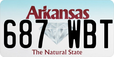 AR license plate 687WBT