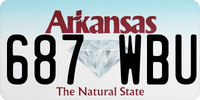 AR license plate 687WBU