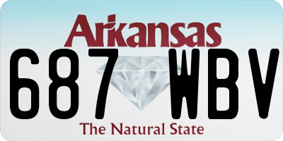 AR license plate 687WBV