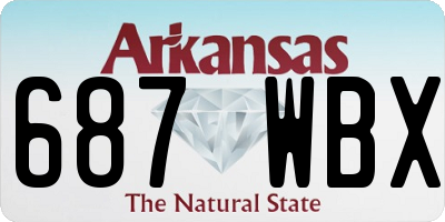 AR license plate 687WBX