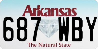 AR license plate 687WBY