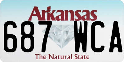 AR license plate 687WCA