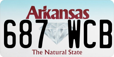 AR license plate 687WCB
