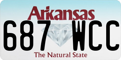 AR license plate 687WCC