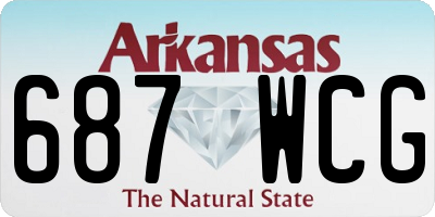 AR license plate 687WCG