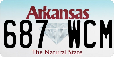AR license plate 687WCM