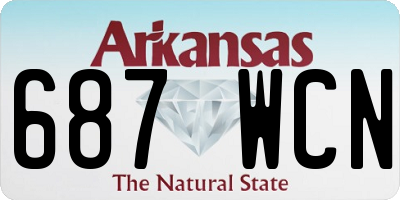 AR license plate 687WCN