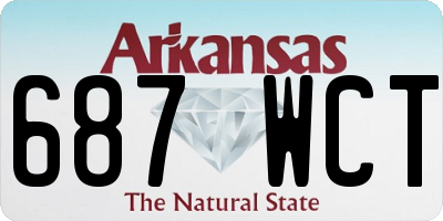 AR license plate 687WCT