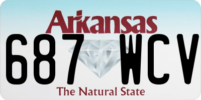 AR license plate 687WCV