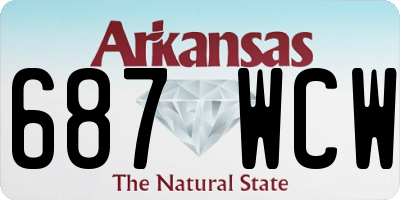 AR license plate 687WCW