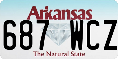AR license plate 687WCZ