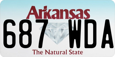 AR license plate 687WDA