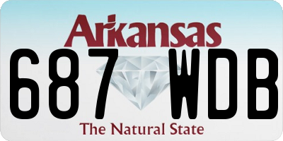 AR license plate 687WDB