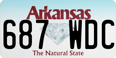 AR license plate 687WDC