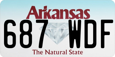 AR license plate 687WDF