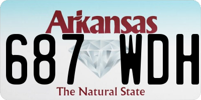 AR license plate 687WDH