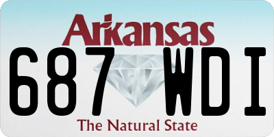 AR license plate 687WDI