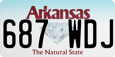 AR license plate 687WDJ
