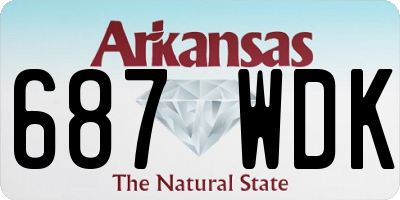 AR license plate 687WDK