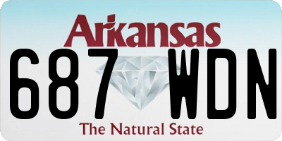 AR license plate 687WDN