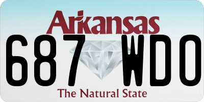 AR license plate 687WDO