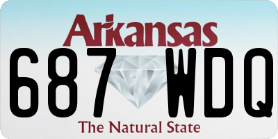 AR license plate 687WDQ