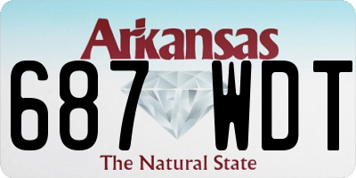 AR license plate 687WDT