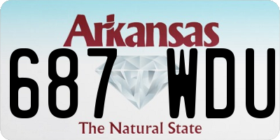 AR license plate 687WDU