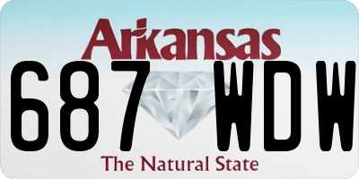 AR license plate 687WDW