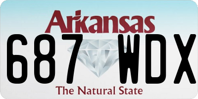 AR license plate 687WDX