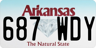 AR license plate 687WDY