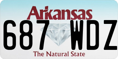 AR license plate 687WDZ