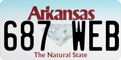 AR license plate 687WEB