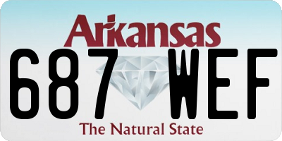 AR license plate 687WEF