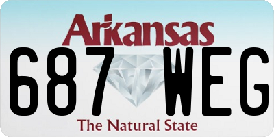 AR license plate 687WEG