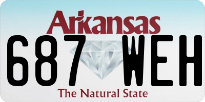 AR license plate 687WEH