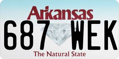 AR license plate 687WEK