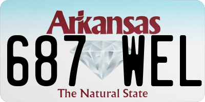AR license plate 687WEL
