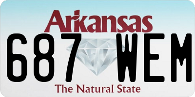 AR license plate 687WEM
