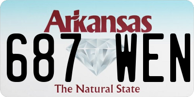 AR license plate 687WEN