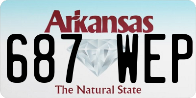 AR license plate 687WEP
