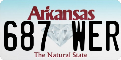 AR license plate 687WER