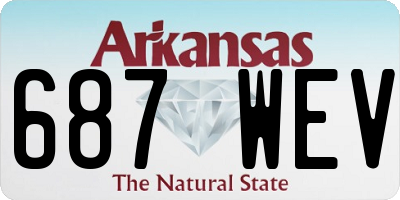 AR license plate 687WEV