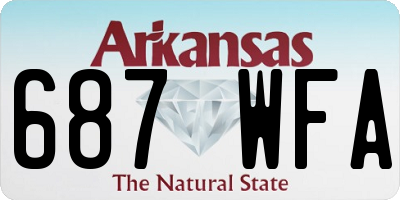 AR license plate 687WFA