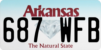 AR license plate 687WFB
